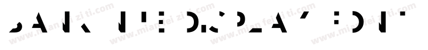 Bank Nue Display Font字体转换